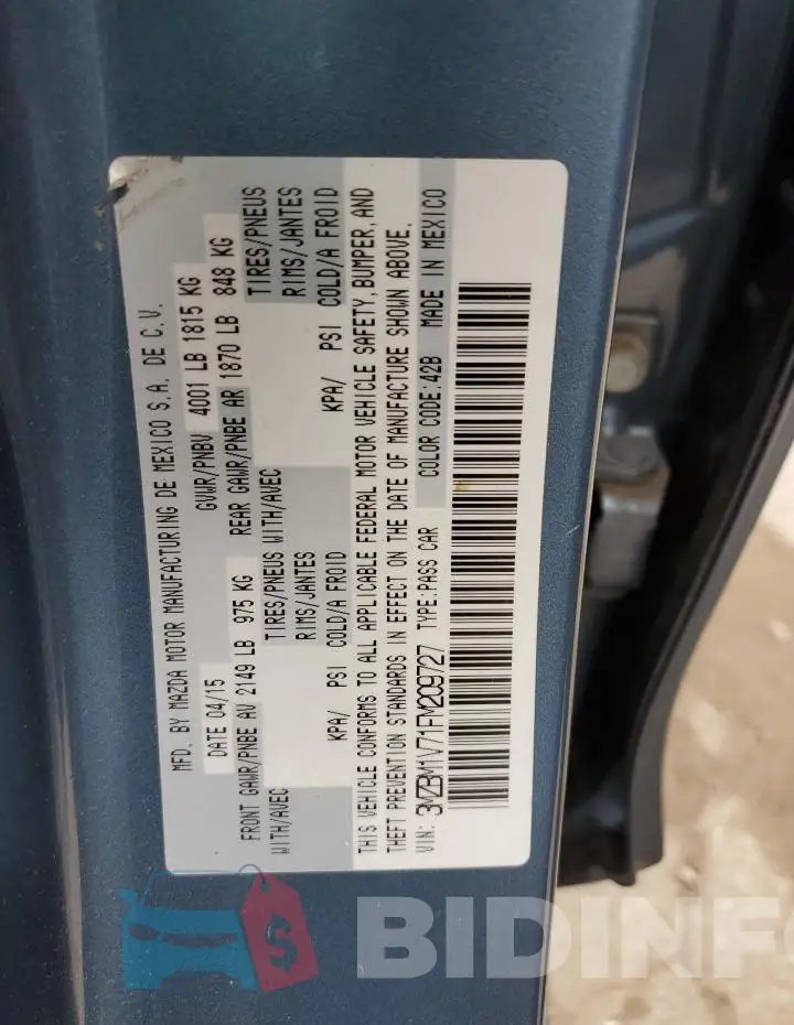 3MZBM1V71FM209727 Photo# 12