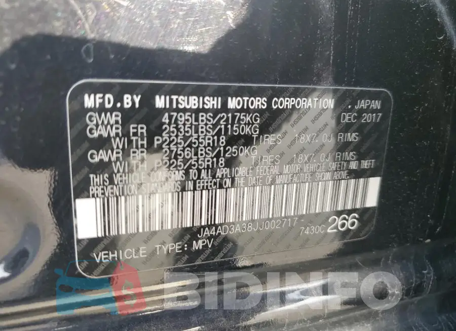 JA4AD3A38JJ002717 Photo# 13