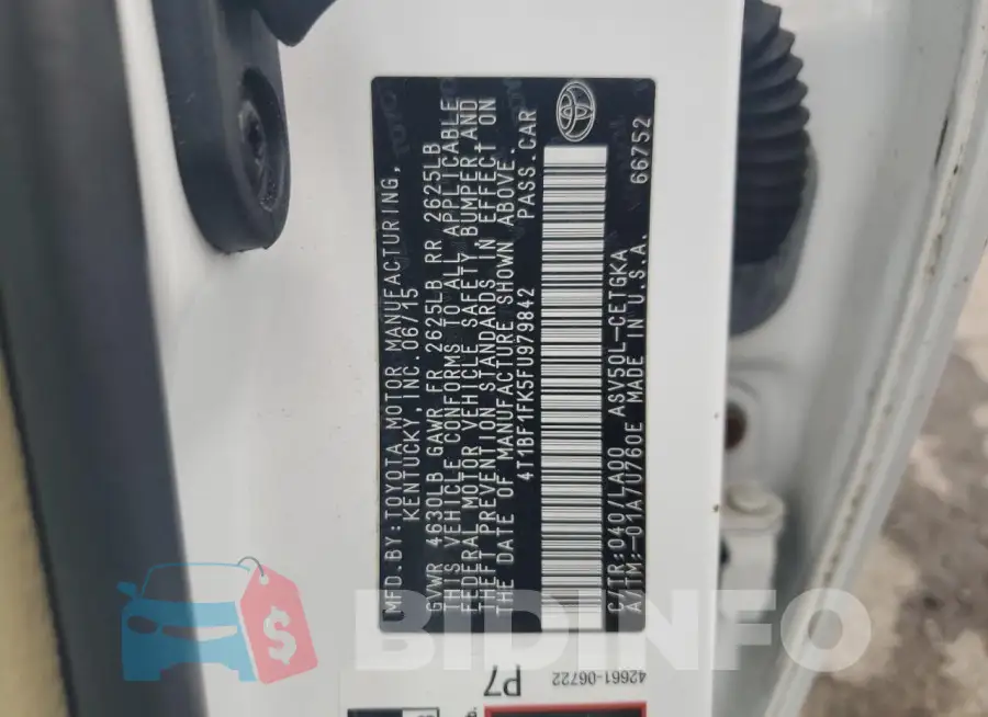 4T1BF1FK5FU979842 Photo# 13
