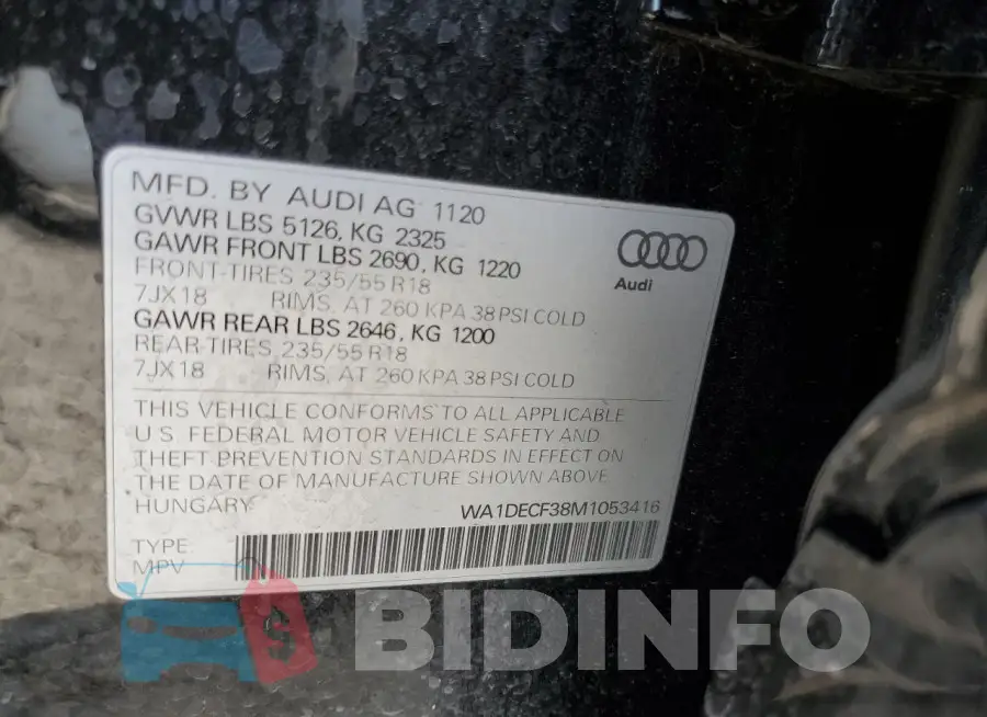 WA1DECF38M1053416 Photo# 13