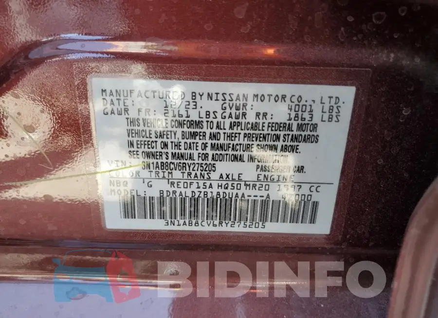 3N1AB8CV6RY275205 Photo# 13