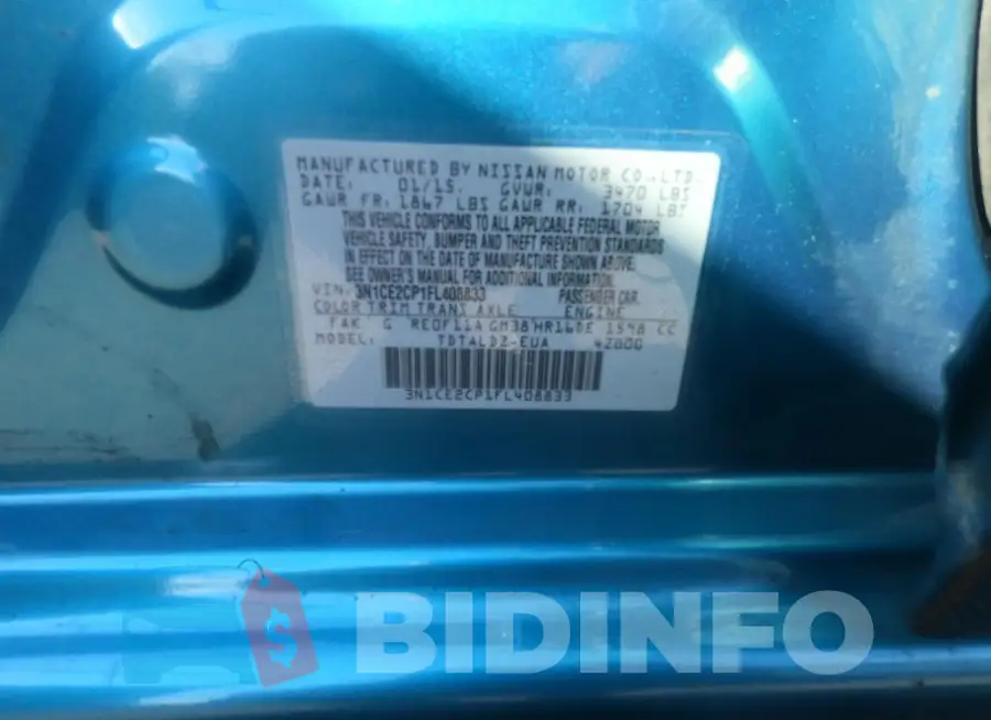 3N1CE2CP1FL408833 Photo# 10