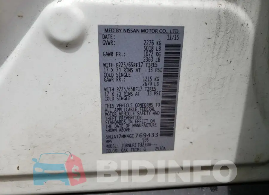 5N1AT2MM4GC769433 Photo# 13