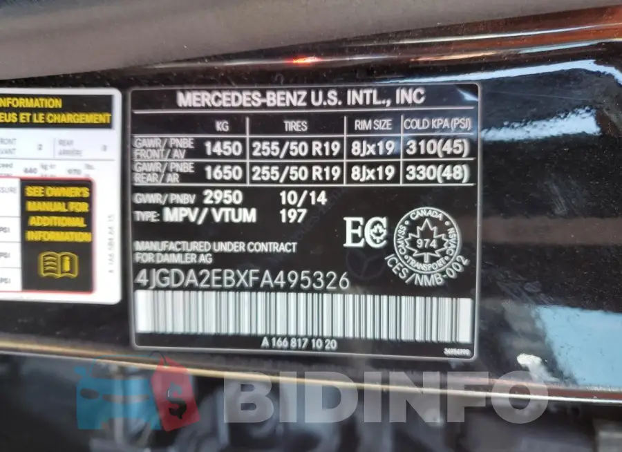 4JGDA2EBXFA495326 Photo# 14