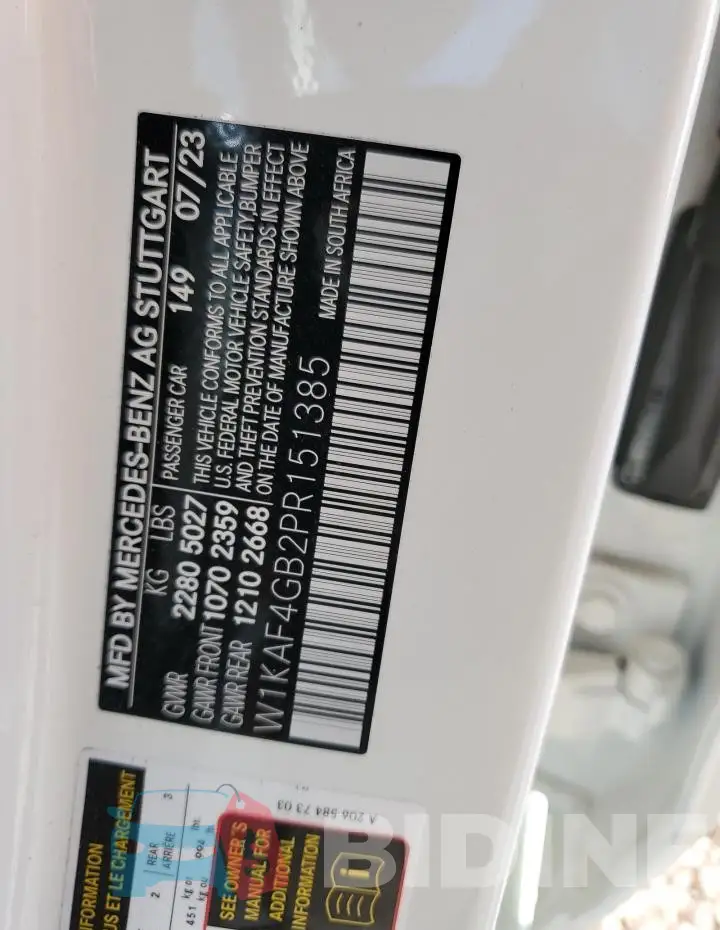 W1KAF4GB2PR151385 Photo# 12