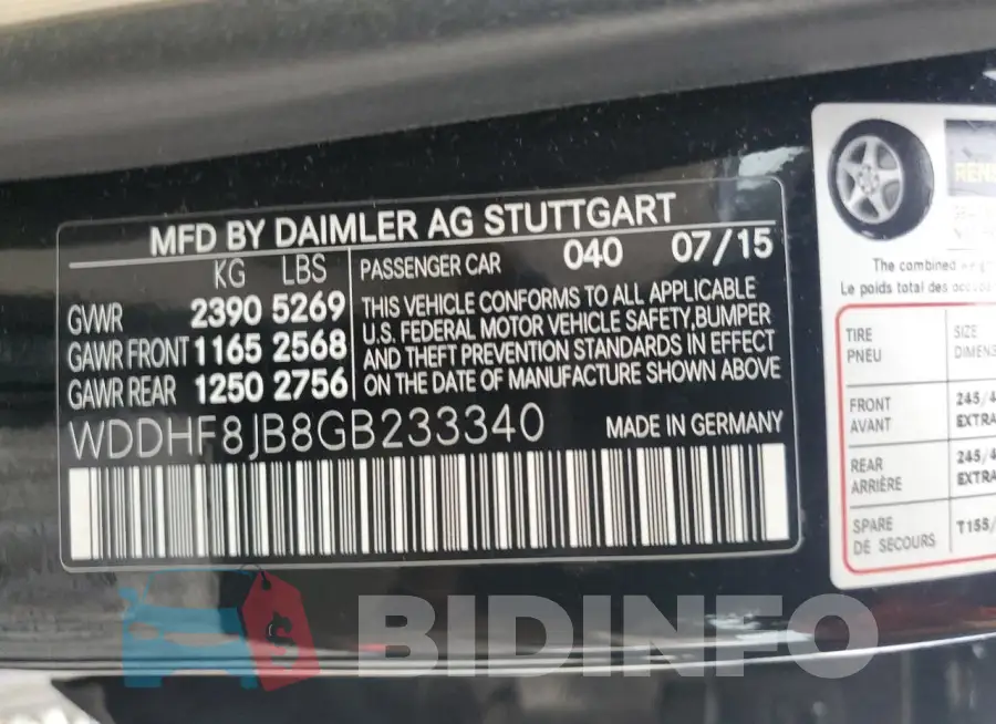 WDDHF8JB8GB233340 Photo# 12