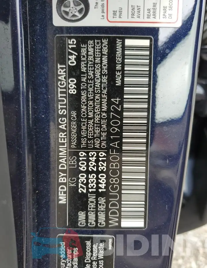 WDDUG8CB0FA190724 Photo# 12