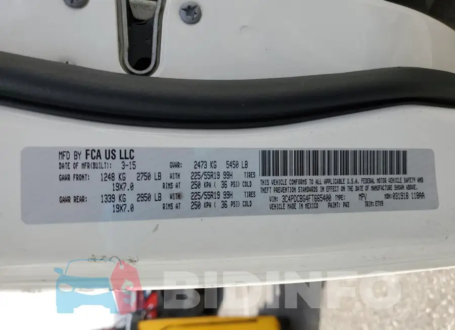 3C4PDCBG4FT665400 Photo# 12
