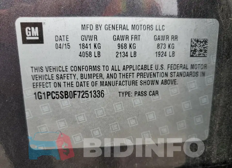 1G1PC5SB0F7251336 Photo# 12