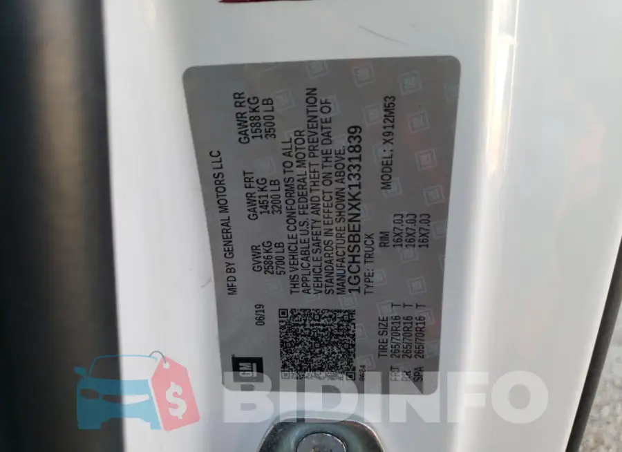 1GCHSBENXK1331839 Photo# 12