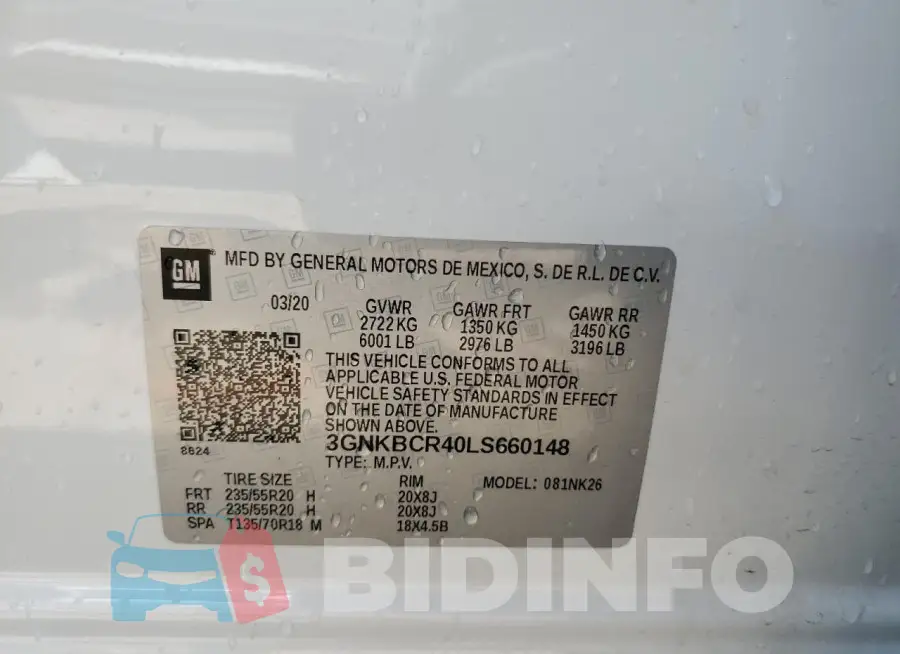 3GNKBCR40LS660148 Photo# 13