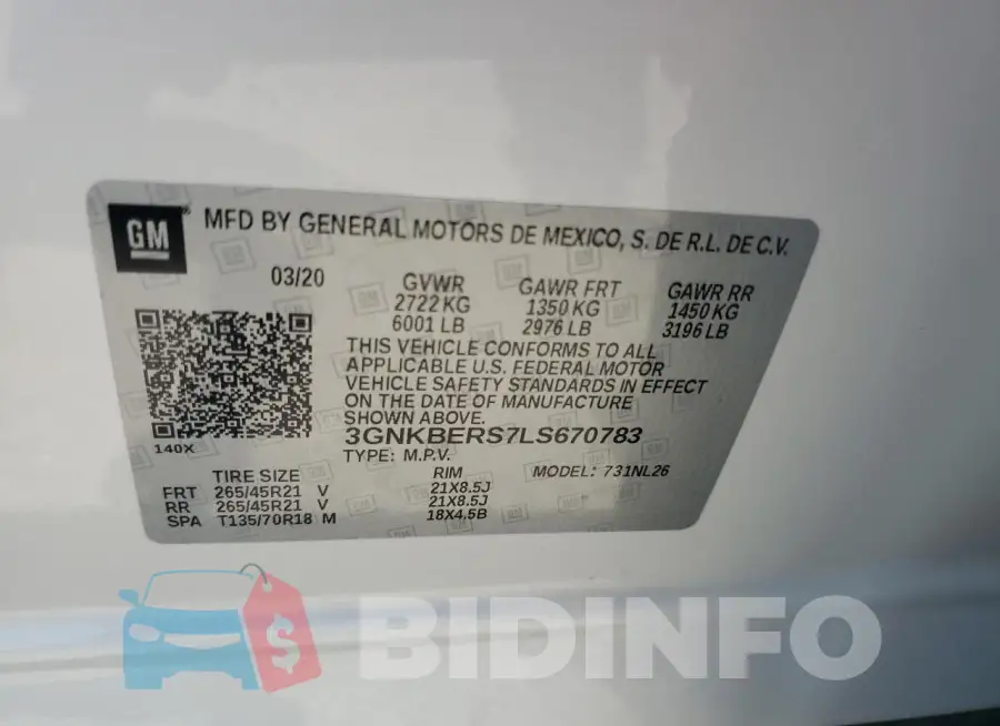 3GNKBERS7LS670783 Photo# 13