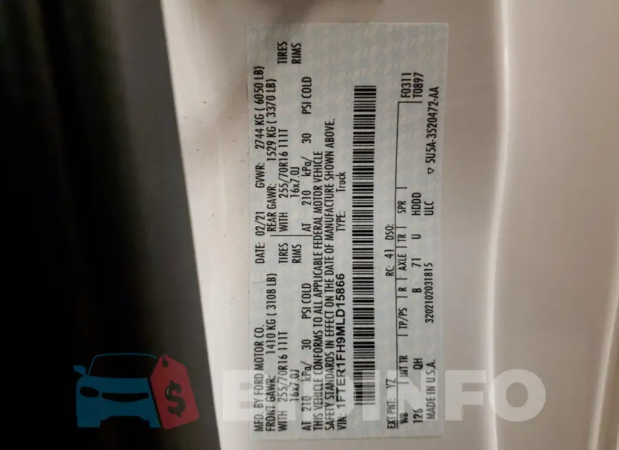 1FTER1FH9MLD15866 Photo# 12