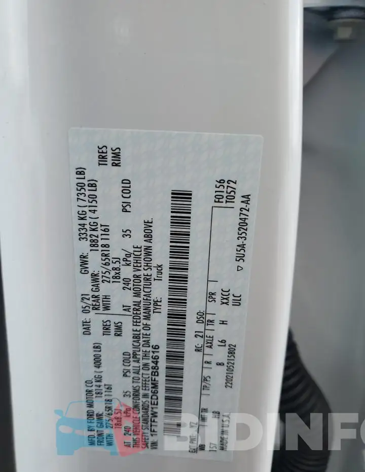 1FTFW1ED6MFB84616 Photo# 12