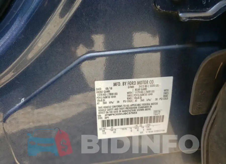 2FMPK3G93JBC57955 Photo# 13