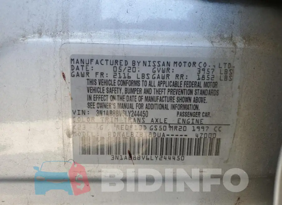 3N1AB8BV6LY244450 Photo# 13