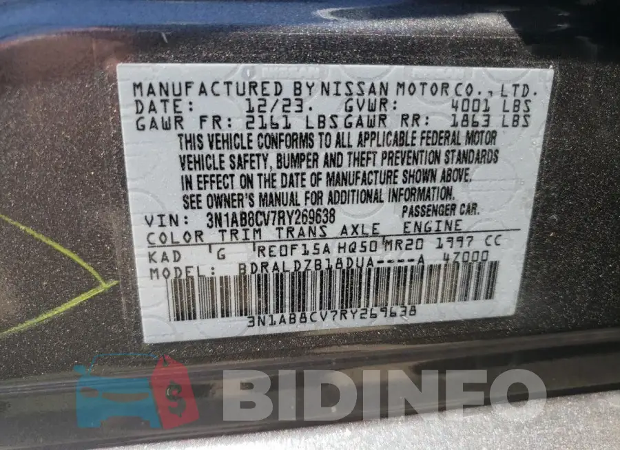 3N1AB8CV7RY269638 Photo# 12