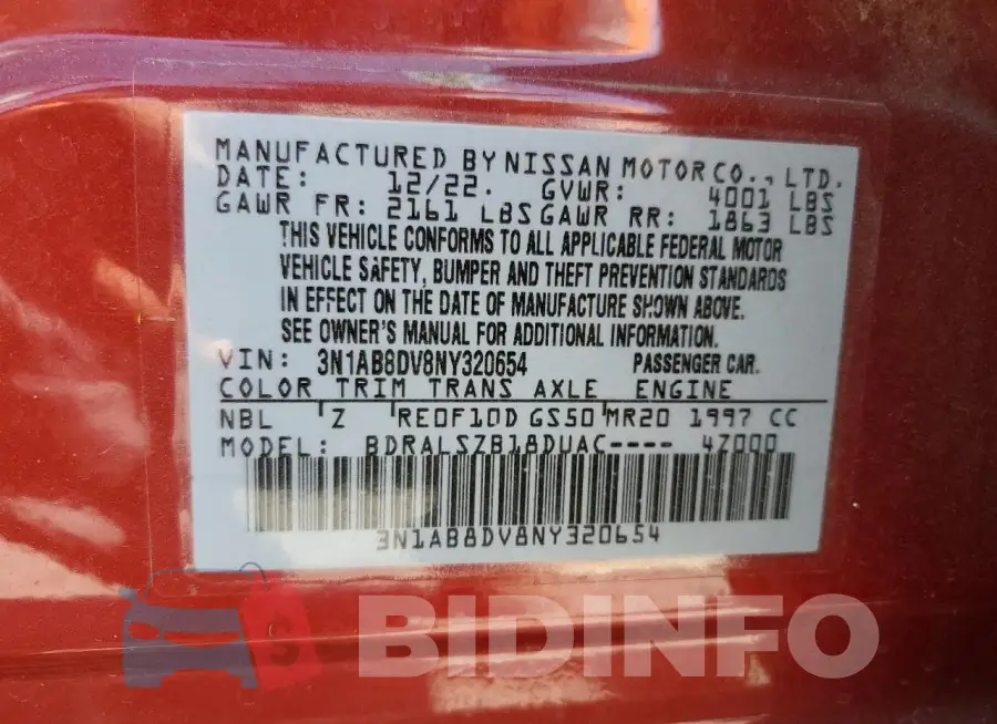 3N1AB8DV8NY320654 Photo# 12