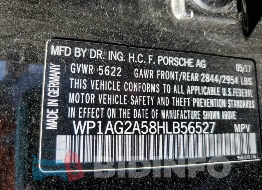 WP1AG2A58HLB56527 Photo# 12