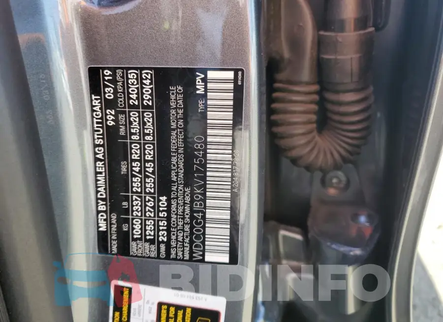 WDC0G4JB9KV175480 Photo# 12