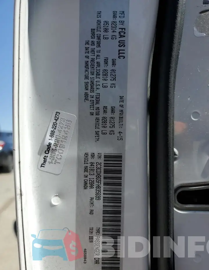 2C3CDXBG5FH835699 Photo# 12