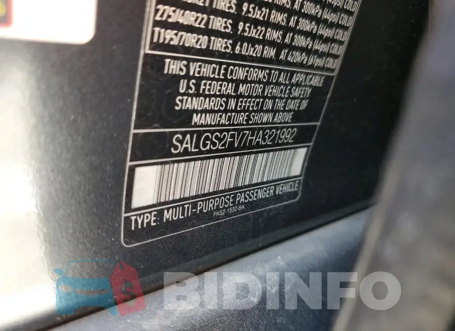 SALGS2FV7HA321992 Photo# 14