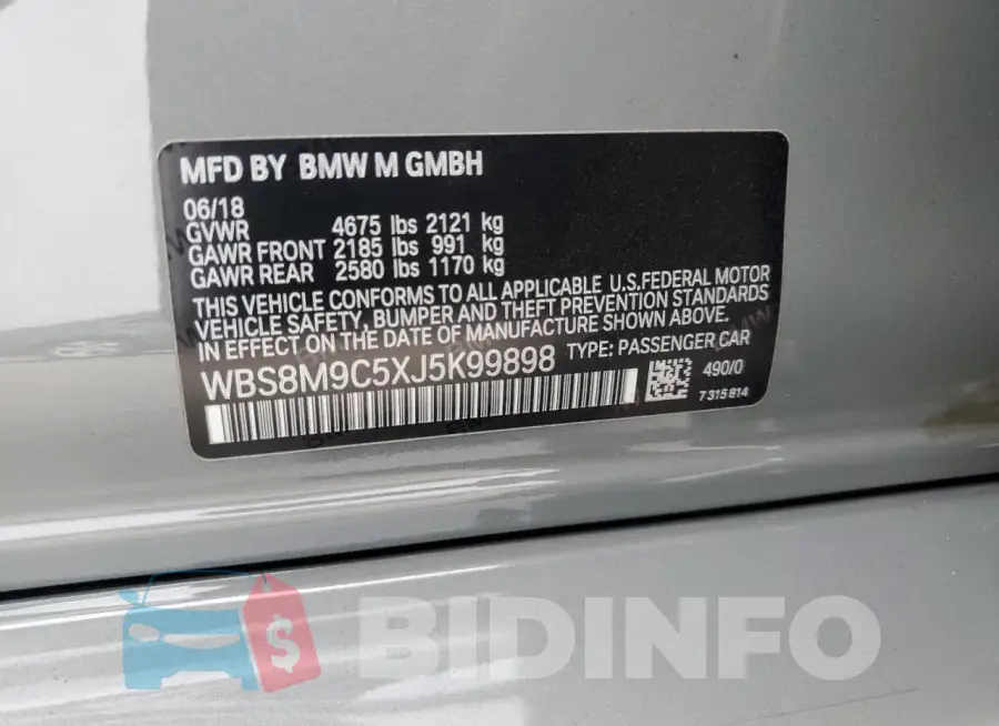 WBS8M9C5XJ5K99898 Photo# 12