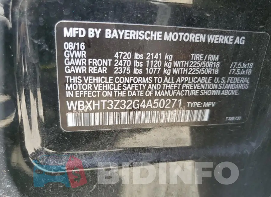 WBXHT3Z32G4A50271 Photo# 12