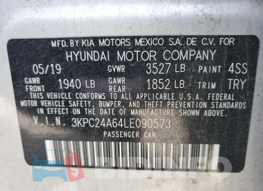3KPC24A64LE090573 Photo# 12
