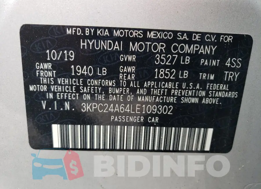 3KPC24A64LE109302 Photo# 12
