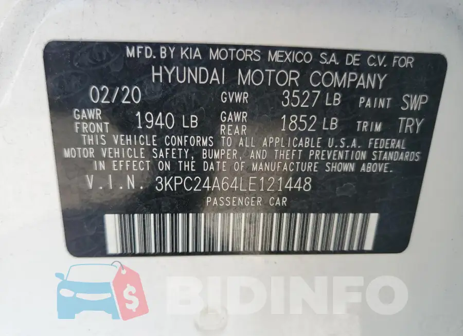 3KPC24A64LE121448 Photo# 12