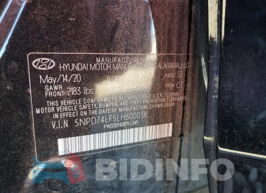 5NPD74LF5LH600038 Photo# 12
