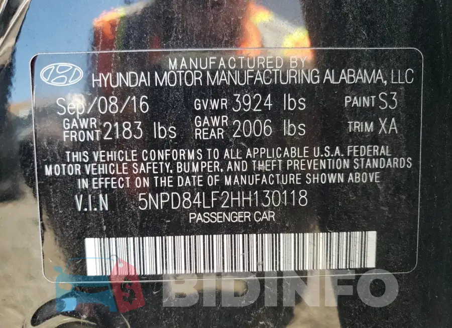 5NPD84LF2HH130118 Photo# 12