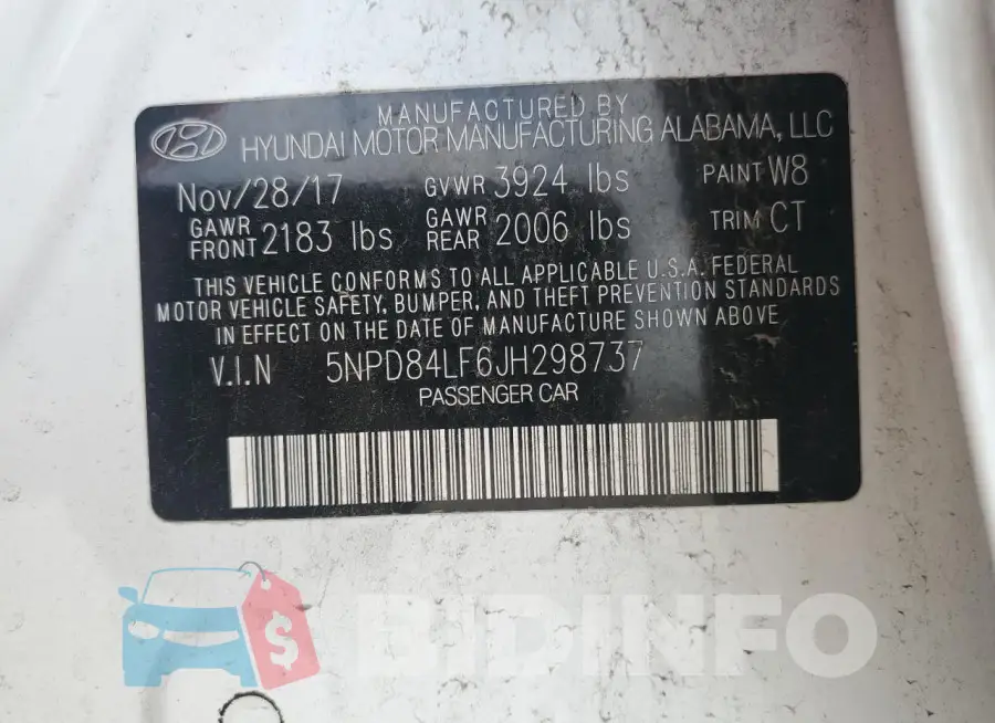 5NPD84LF6JH298737 Photo# 12