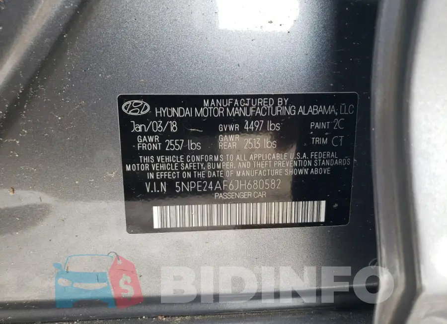 5NPE24AF6JH680582 Photo# 12