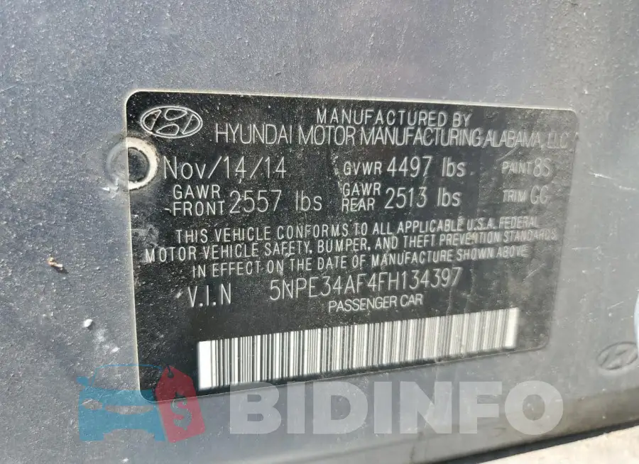 5NPE34AF4FH134397 Photo# 12