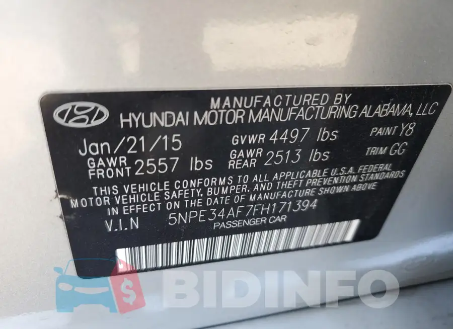 5NPE34AF7FH171394 Photo# 12