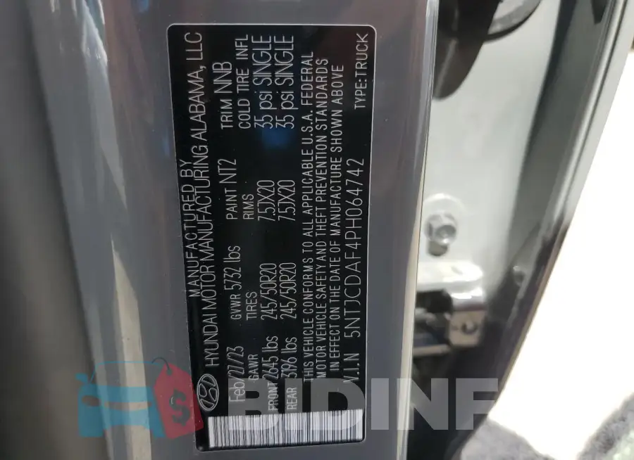 5NTJCDAF4PH064742 Photo# 13