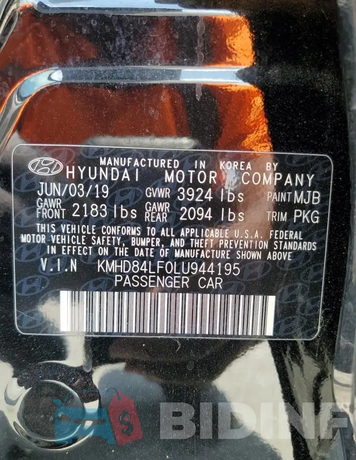 KMHD84LF0LU944195 Photo# 13