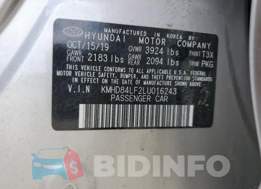 KMHD84LF2LU016243 Photo# 13