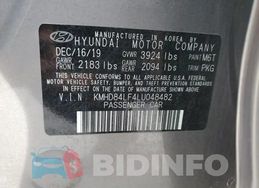 KMHD84LF4LU048482 Photo# 12