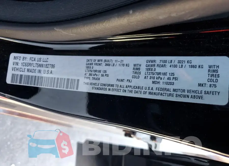 1C6SRFLT5NN182786 Photo# 13
