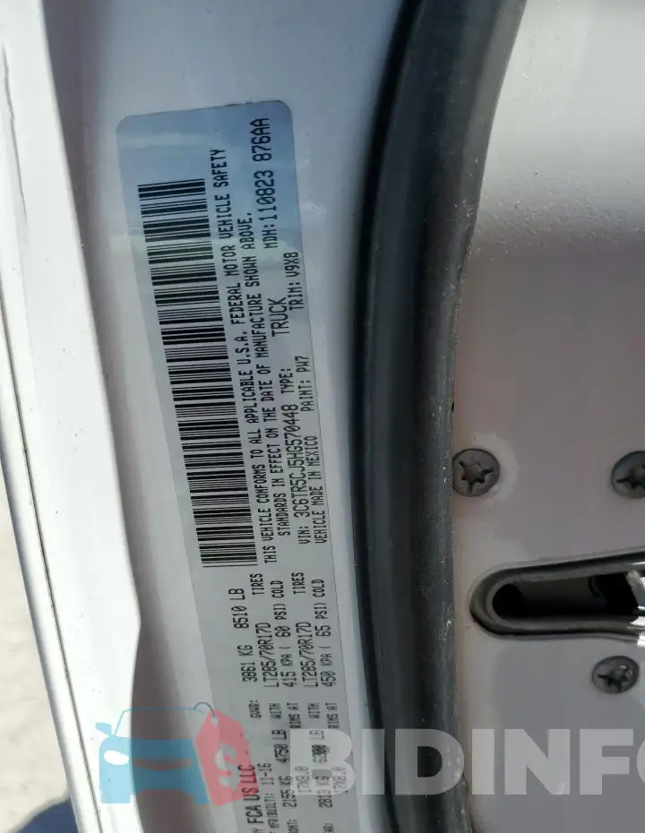 3C6TR5CJ5HG570448 Photo# 12