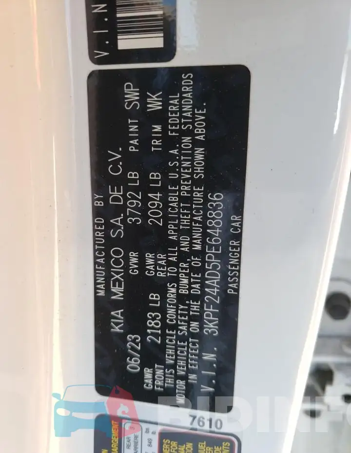 3KPF24AD5PE648836 Photo# 12
