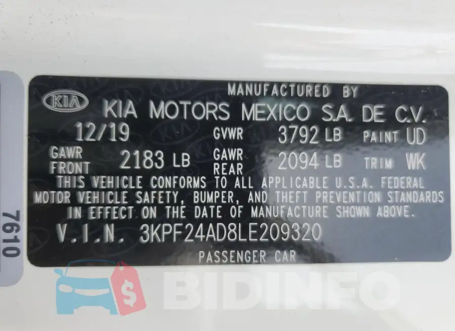 3KPF24AD8LE209320 Photo# 12