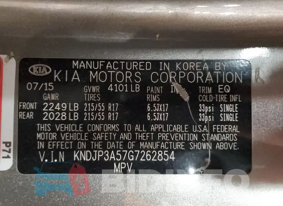 KNDJP3A57G7262854 Photo# 13