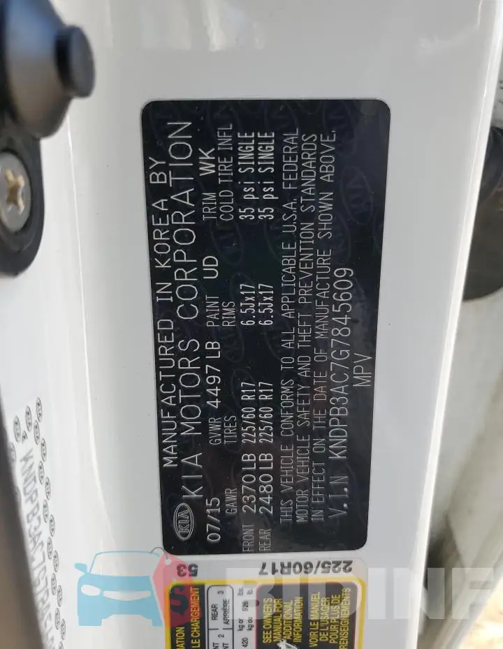 KNDPB3AC7G7845609 Photo# 13