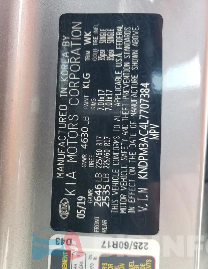 KNDPM3AC4L7707384 Photo# 14