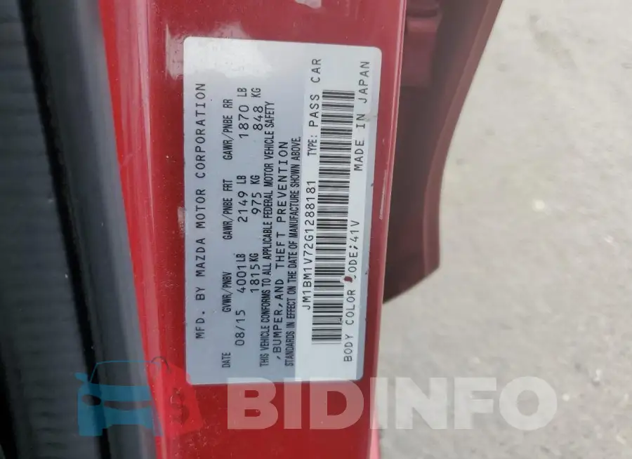 JM1BM1V72G1288181 Photo# 13