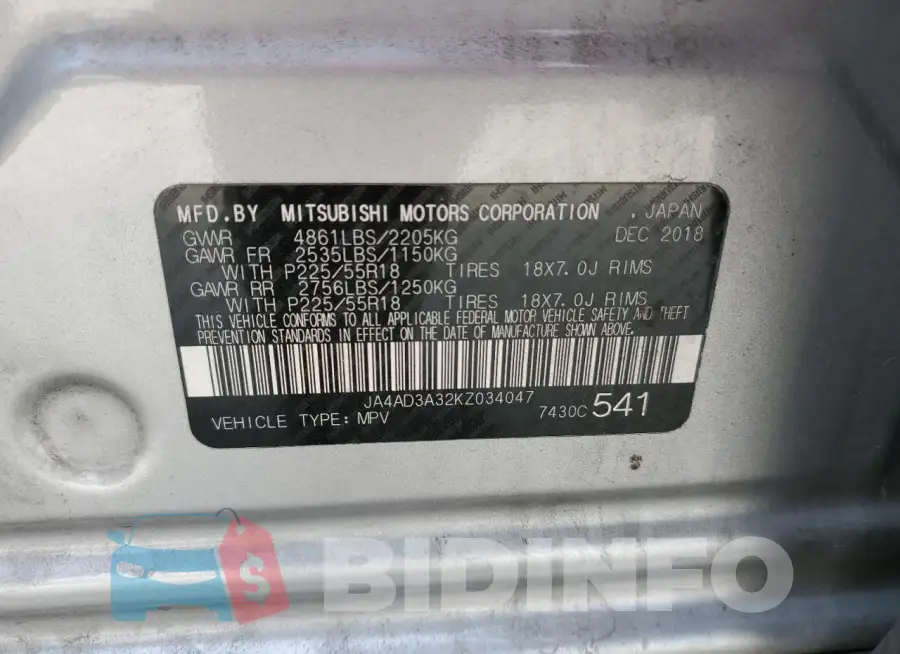 JA4AD3A32KZ034047 Photo# 12